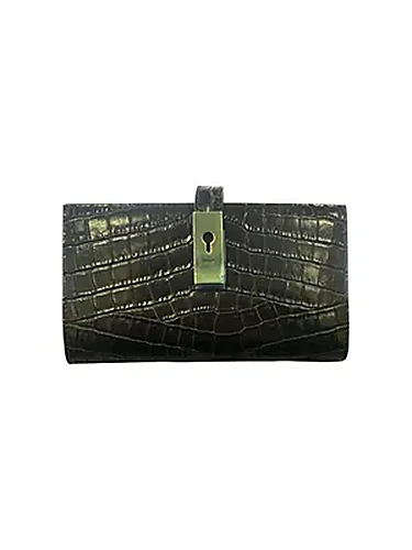 Bally Wallet Croco Fold — ארנק ליוניסקס, בצבע Black Croco