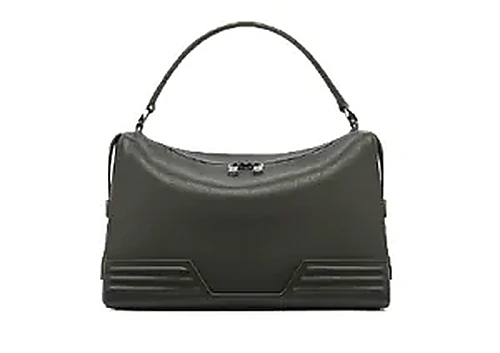 Ferrari GT Soft Hammered Leather — תיק כתף לנשים, בצבע Military Green