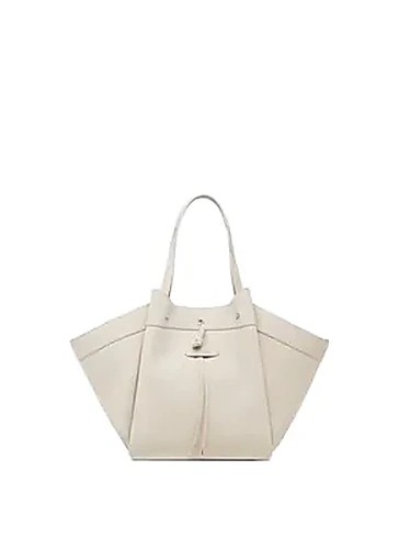 Ferrari Tote Bag In Nabuk — תיק טוט לנשים, בצבע Ecru