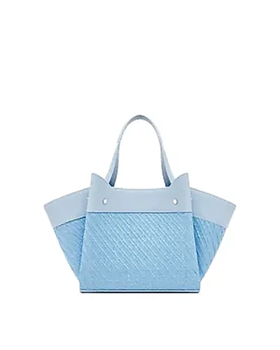 Ferrari Shopping Bag Raffia & Leather — תיק טוט לנשים, בצבע Blue