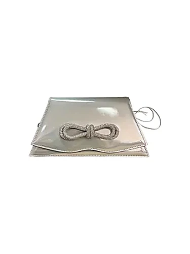Mach & Mach Pearl Samantha — תיק כתף לנשים, בצבע Silver