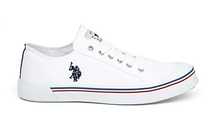 U.S. Polo Assn. Linen — נעליים לגברים, בצבע White