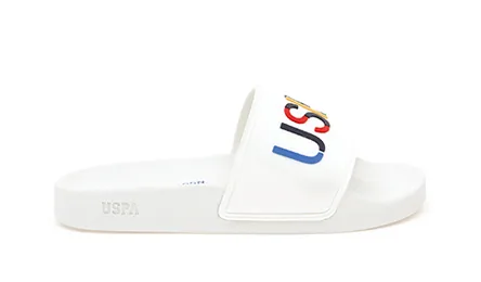 U.S. Polo Assn. Duisbul — כפכפי שלוקס לבנים, בצבע White