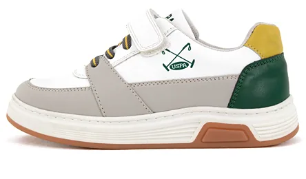U.S. Polo Assn. Fishera — סניקרס לבנים, בצבע Light Grey