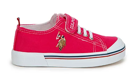 U.S. Polo Assn. Linen — נעליים לבנות, בצבע Fuchsia