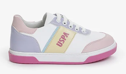 U.S. Polo Assn. Kairo — נעליים לבנות, בצבע Powder Pink