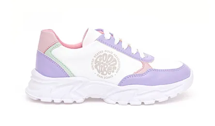 U.S. Polo Assn. Perta — נעליים לבנות, בצבע Lilac