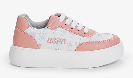 U.S. Polo Assn. Cinkos — סניקרס לבנות, בצבע Coral
