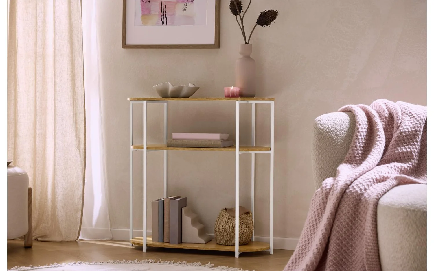 LIVARNO HOME מדף רצפה 3 קומות מתכת/MDF