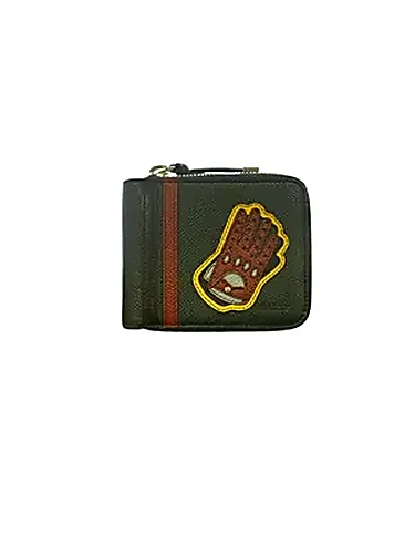 Bally Wallet Zip Gloves בצבע Green
