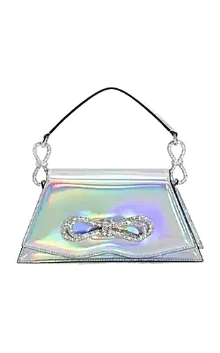 Mach & Mach Samantha Handbag בצבע Silver Iridescent