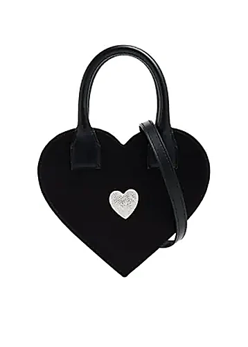 Mach & Mach Heart Shape Bag בצבע Black