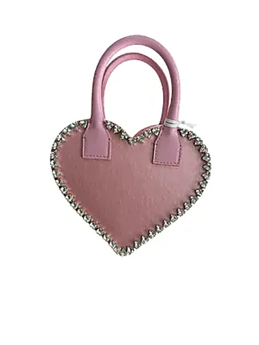 Mach & Mach Audrey Crystal Heart בצבע Pink