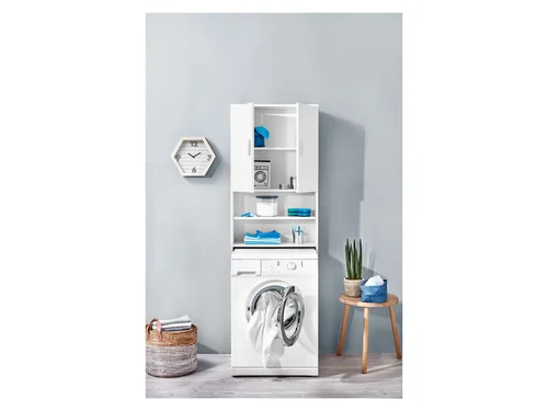 LIVARNO HOME ארון מעל מכונת כביסה 'ליברפול' — 2 מדפים בצבע White