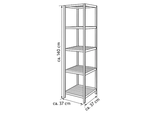 LIVARNO home יחידת מדפי במבוק לאמבטיה בצבע Bamboo