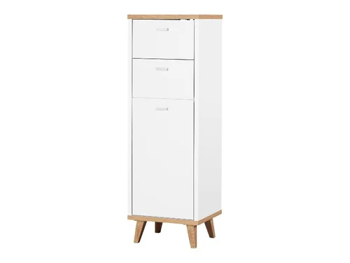 LIVARNO® ארון אמבטיה צדדי 'קורפו' — לבן מט ואלון בצבע Oak
